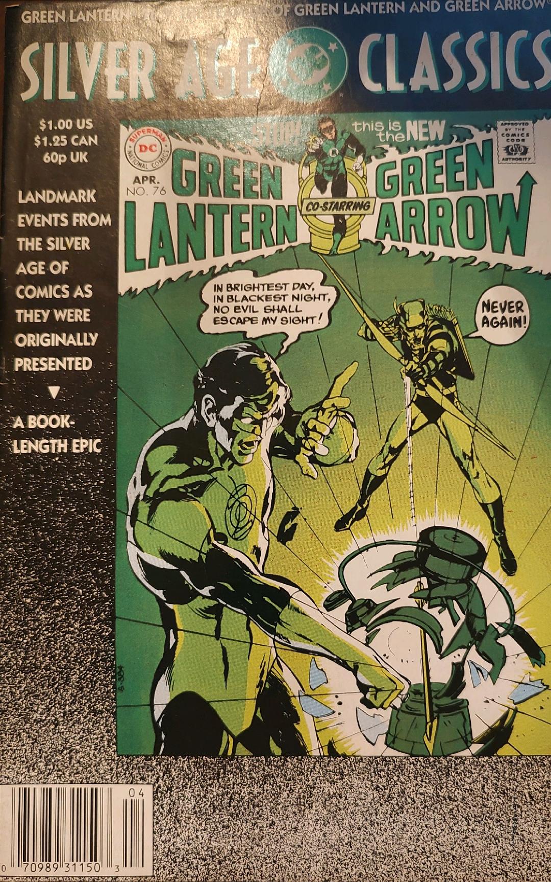 Silver Age Classics Green Lantern Comic Book Cover