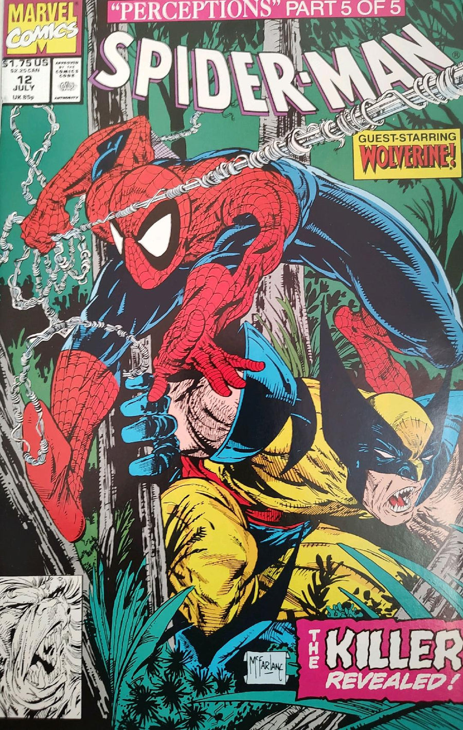 Spiderman #12 Wolverine Comic Book Cover