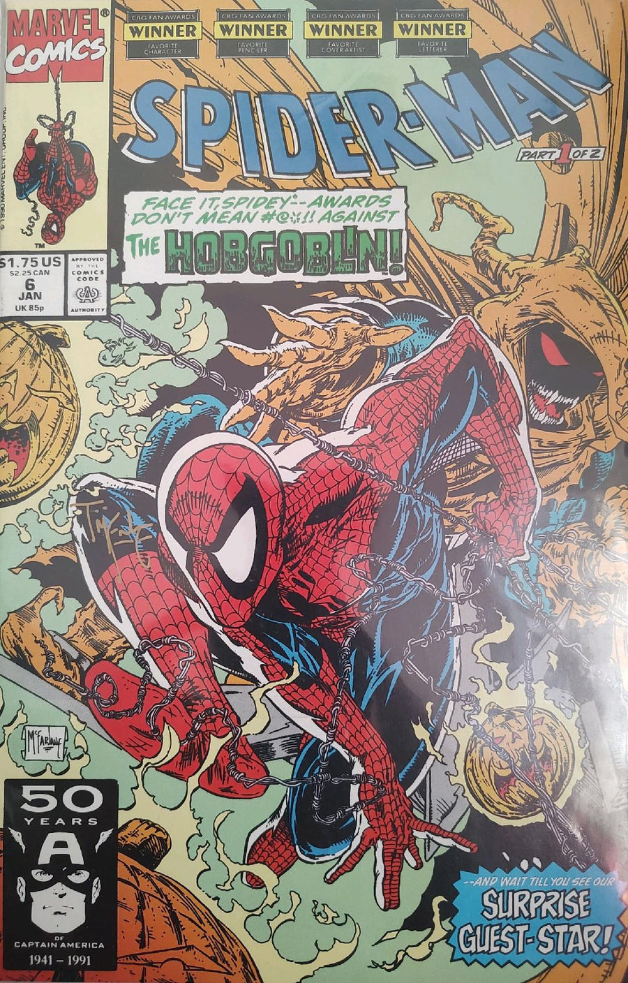 Spiderman #6 Signed Comic Book Cover