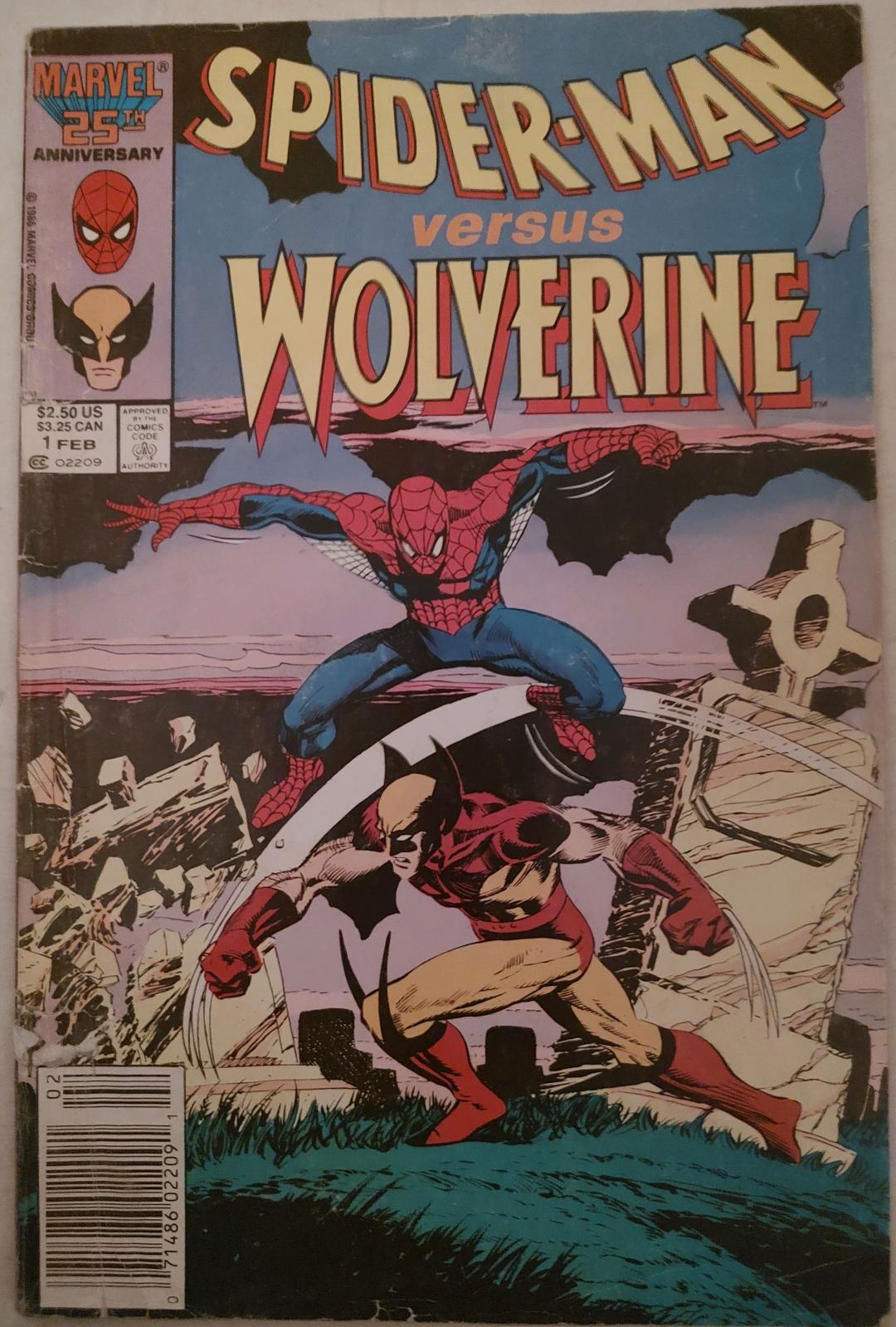 Spiderman versus Wolverine #1 Comic Book Cover