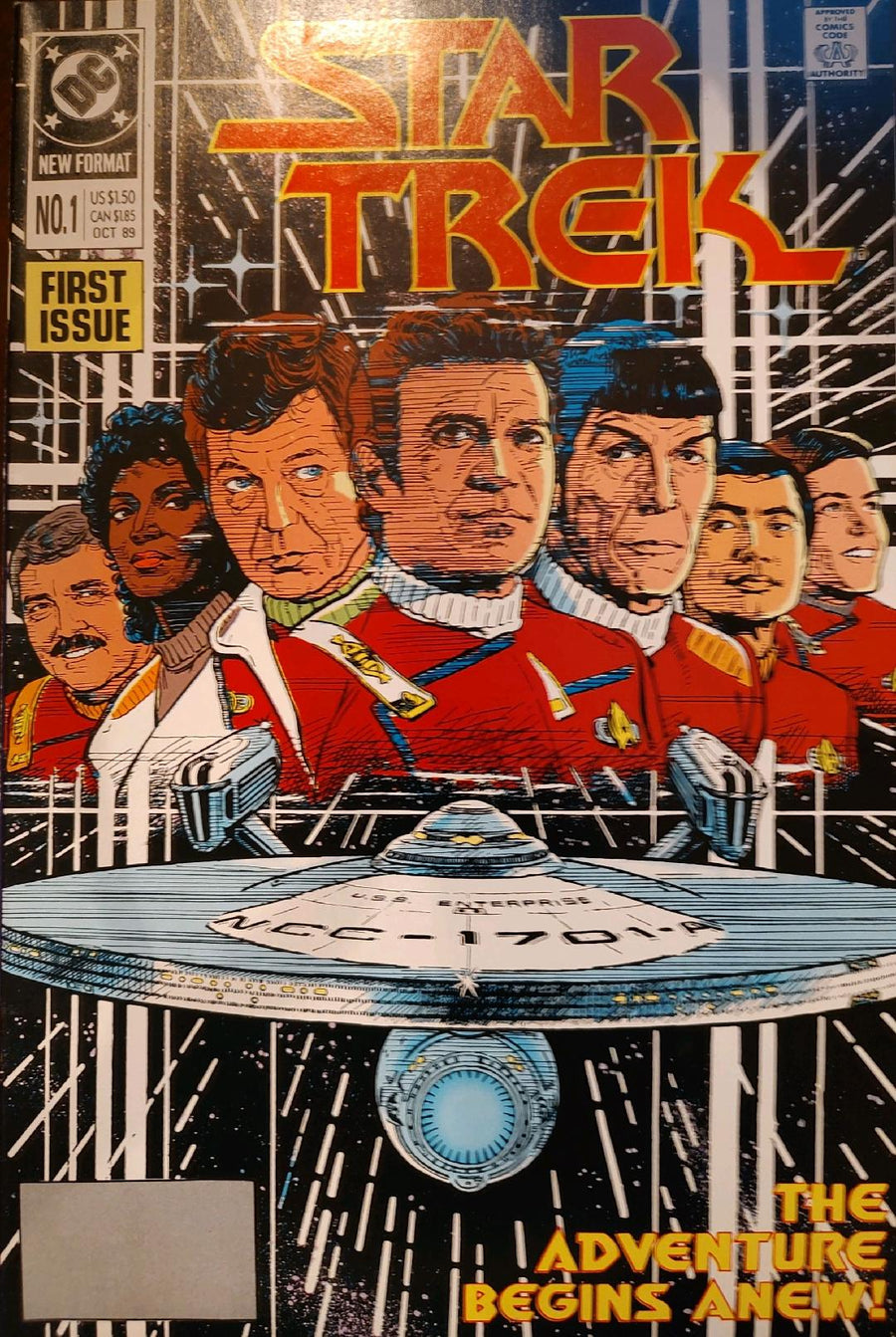 Star Trek #1 1st Issue Blank Bar Code Comic Book Cover