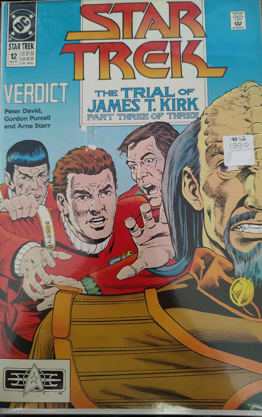 Star Trek #12 1990 The Trial of James T Kirk Part 3 of 3 Comic Book Cover