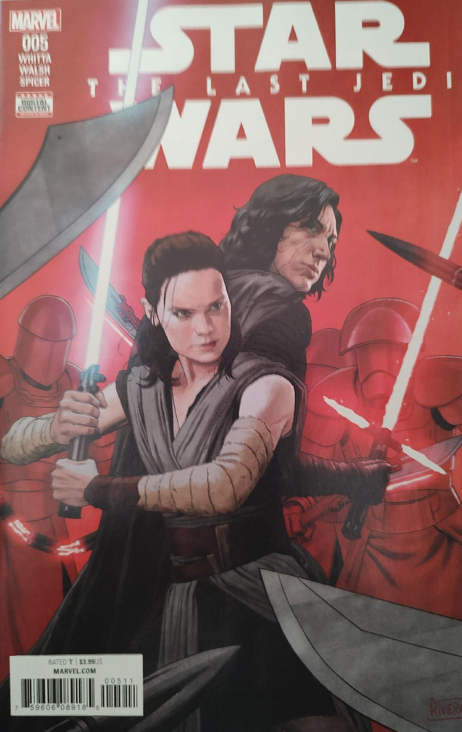 Star Wars the Last Jedi #5 Comic Book Cover