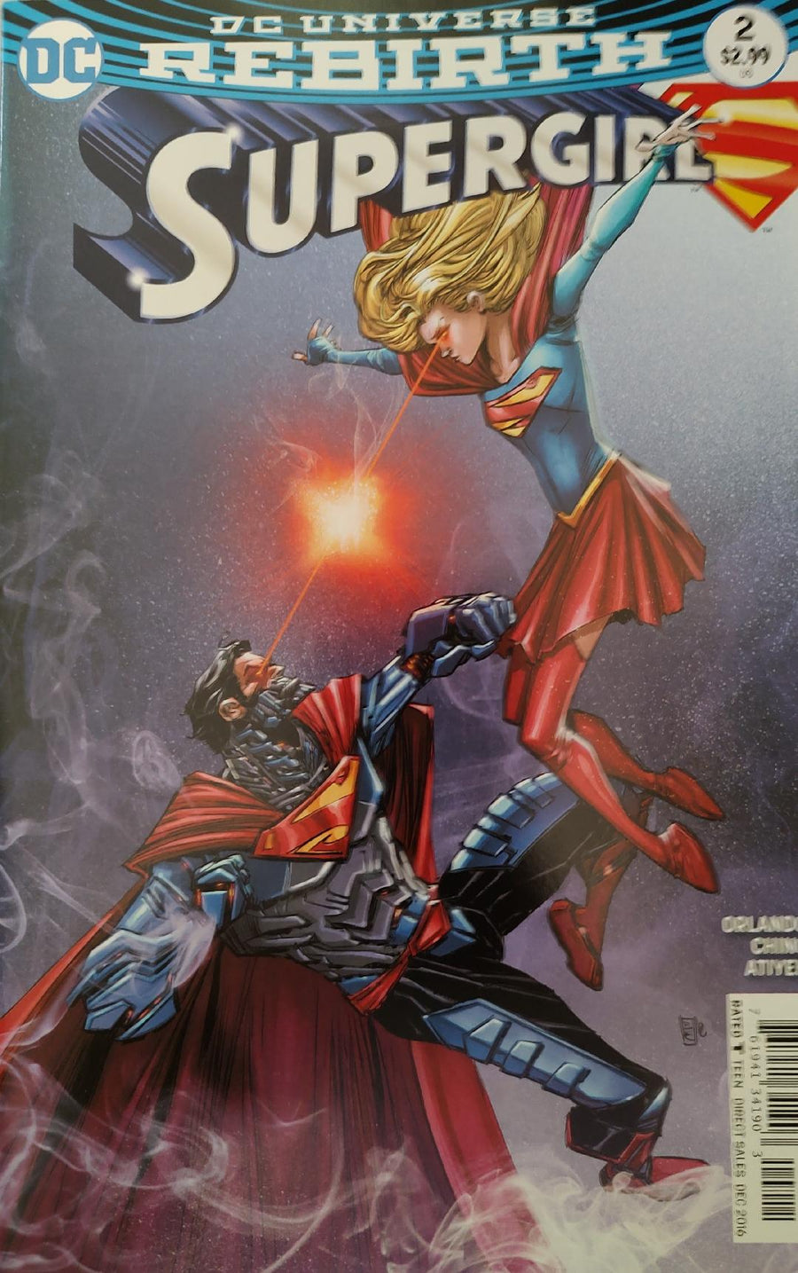 Supergirl #2 Volume 7 2016 DC Universe Rebirth Comic Book Cover