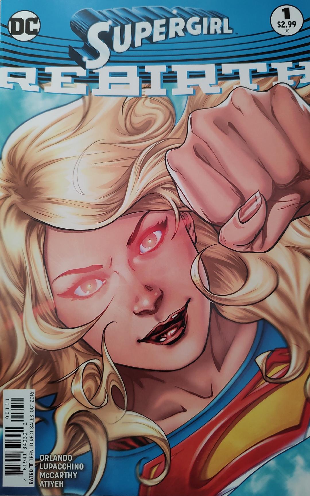 Supergirl Rebirth #1 Comic Book Cover