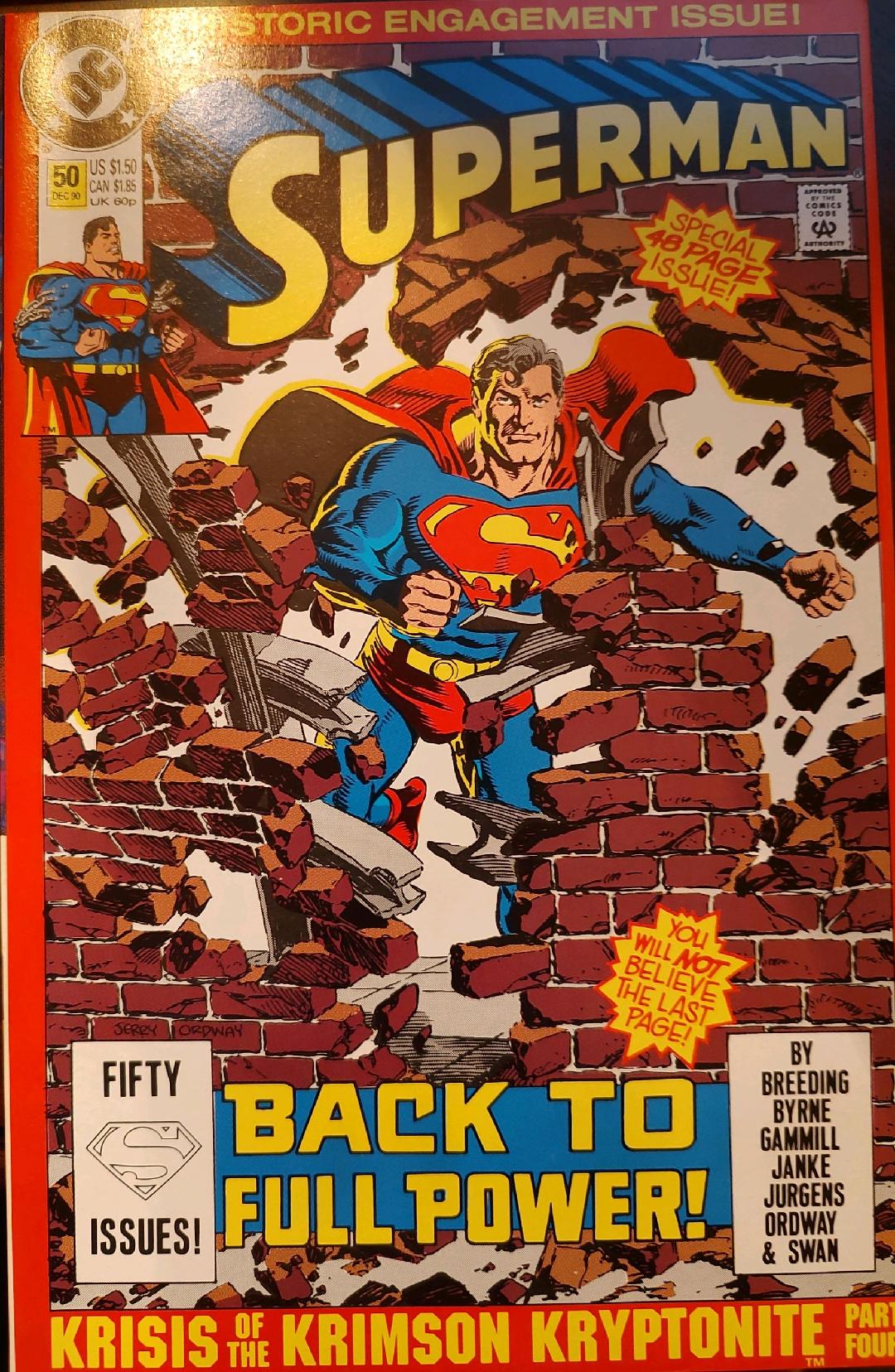 Superman #50 Comic Book Cover