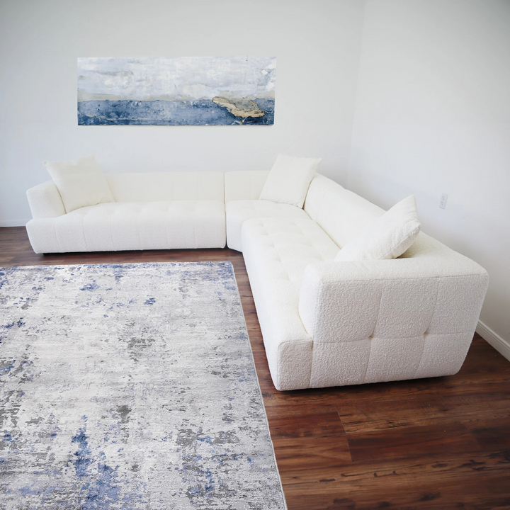 Kaynes Ivory Boucle Corner Sofa Photo.