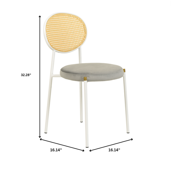 Chair with dimensions labeled on a white background.