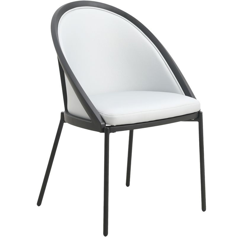 LeisureMod Urbane Collection Modern Dining Chair in White