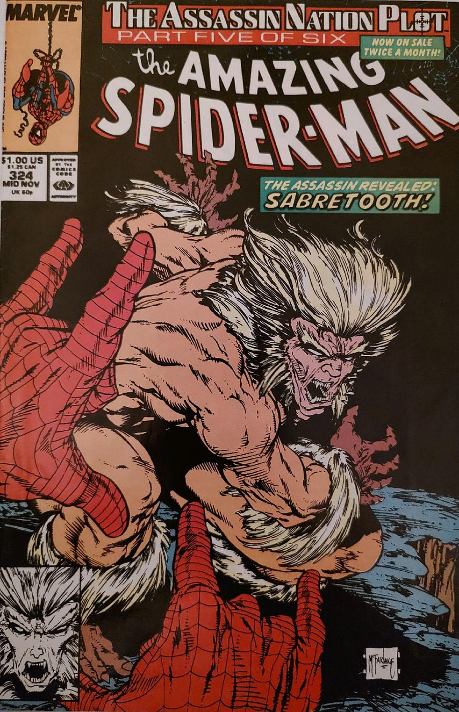 The Amazing Spiderman #324 Comic Book Cover