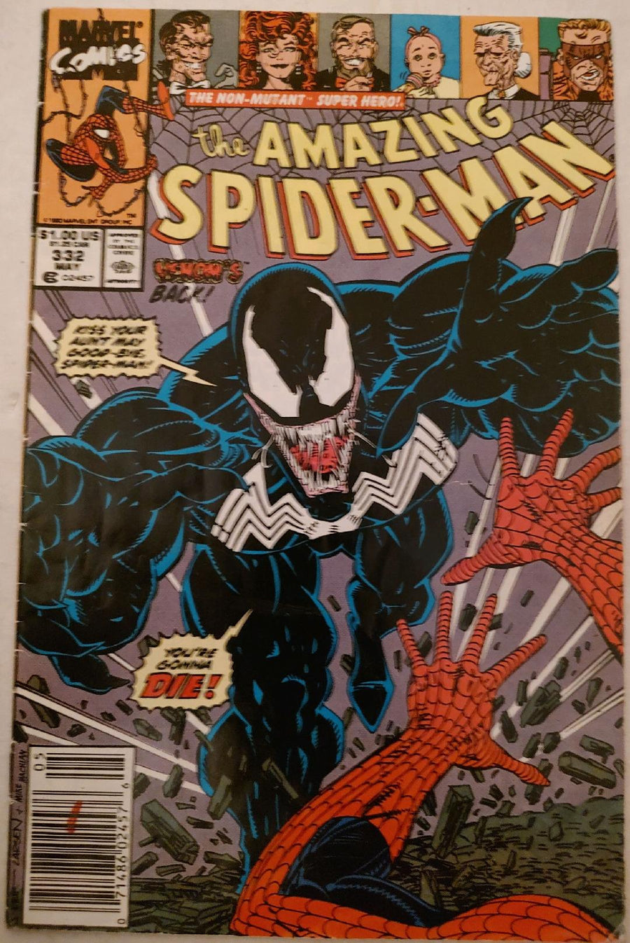 The Amazing Spiderman #332 Comic Book Cover