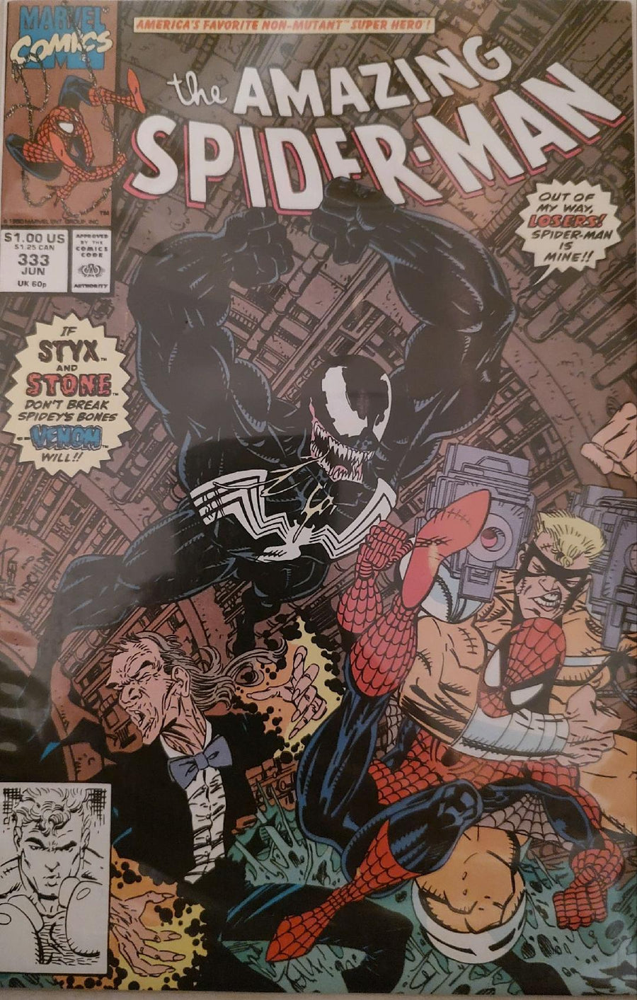 The Amazing Spiderman #333 Comic Book Cover