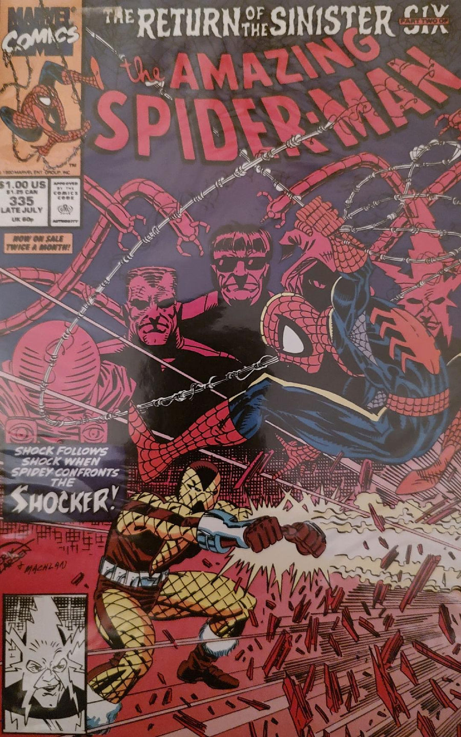 The Amazing Spiderman #335 Comic Book Cover