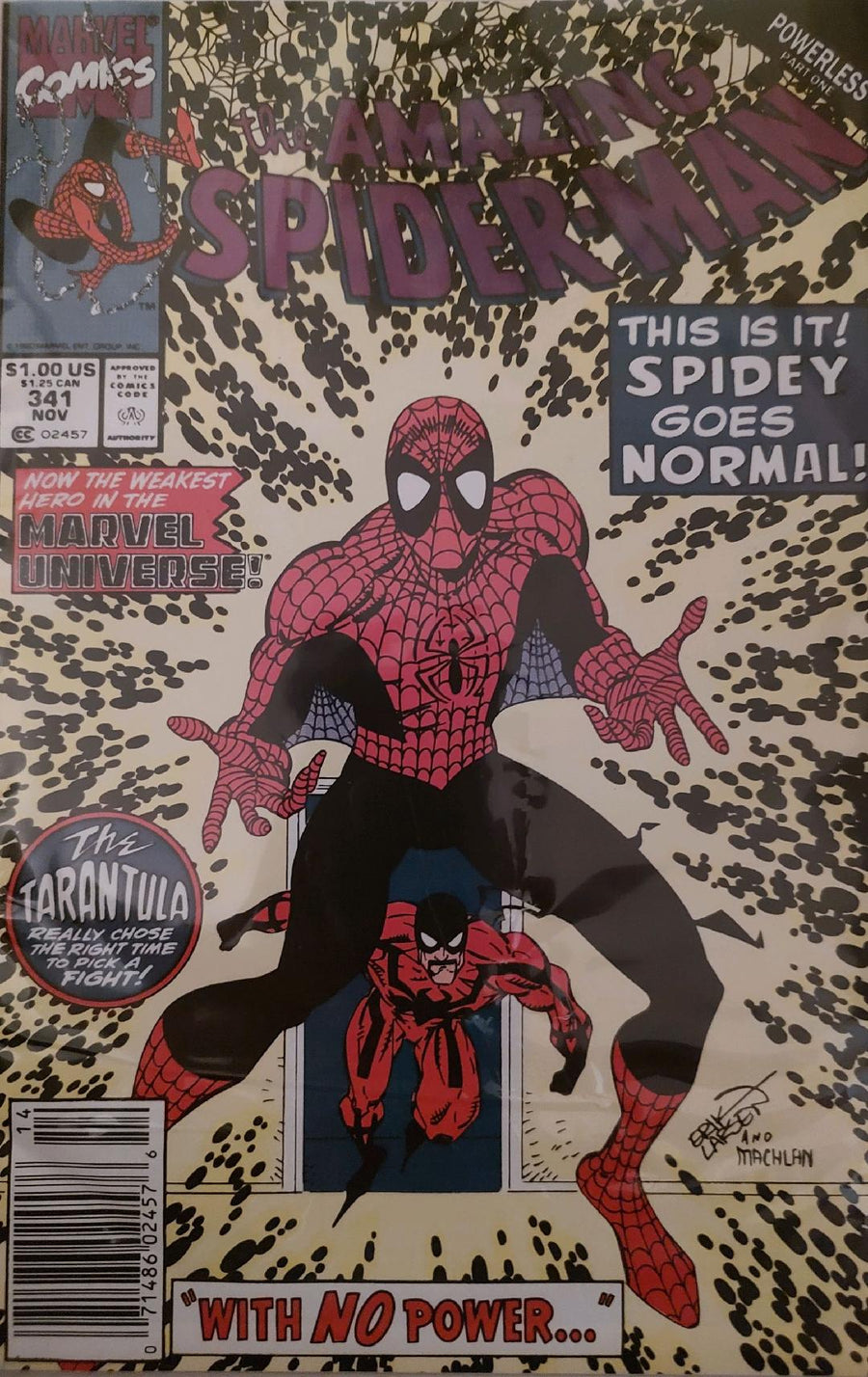 The Amazing Spiderman #341 Comic Book Cover