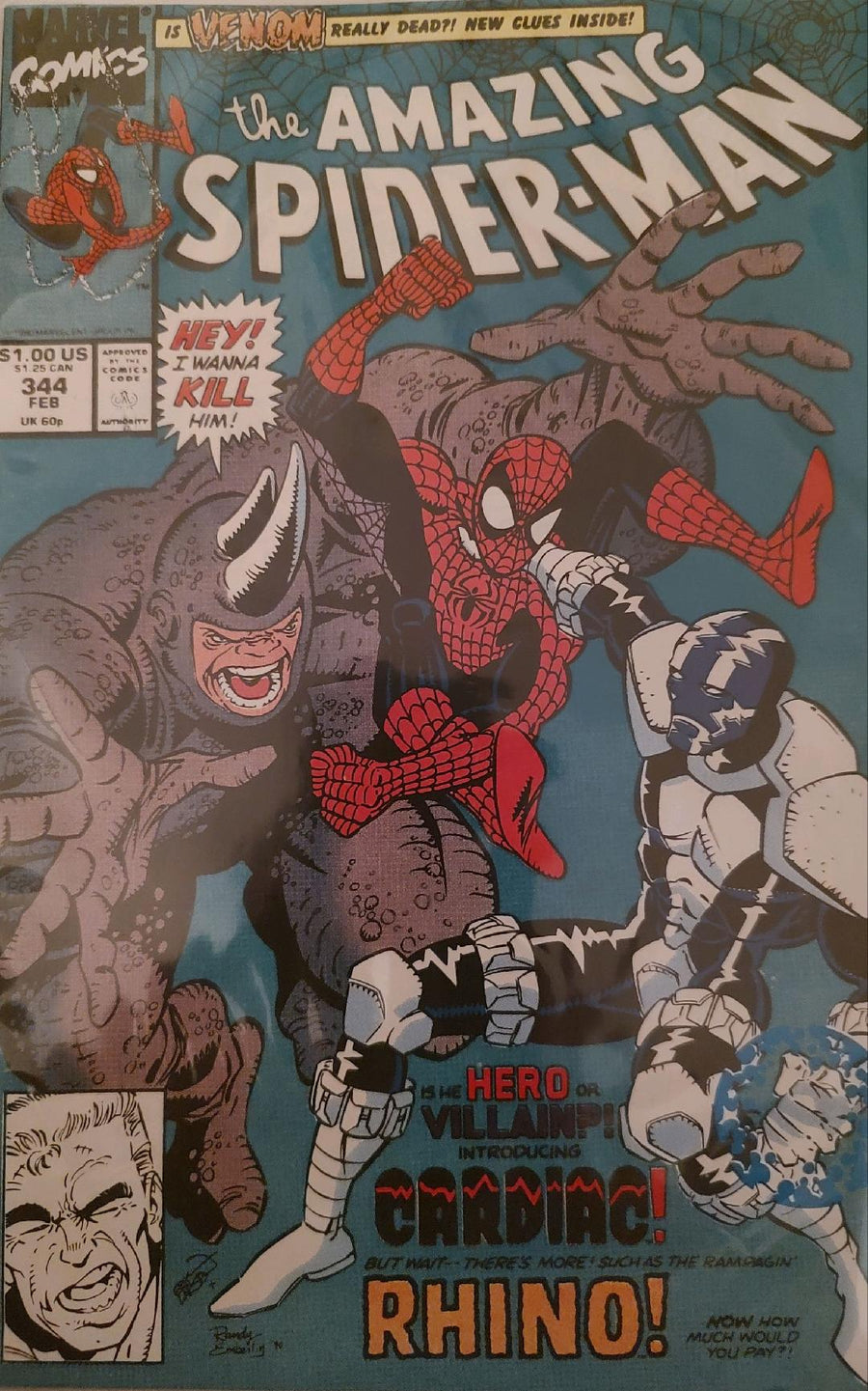 The Amazing Spiderman #344 Comic Book Cover