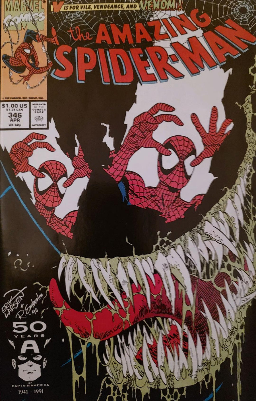 The Amazing Spiderman #346 Comic Book Cover