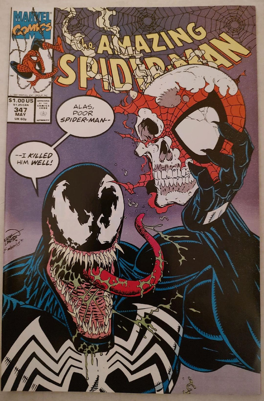 The Amazing Spiderman #347 Comic Book Cover