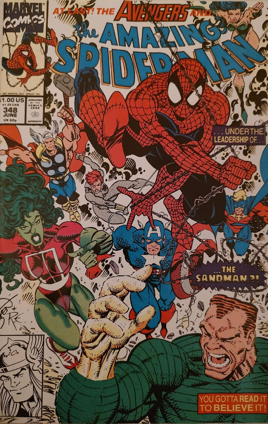 The Amazing Spiderman #348 Comic Book Cover