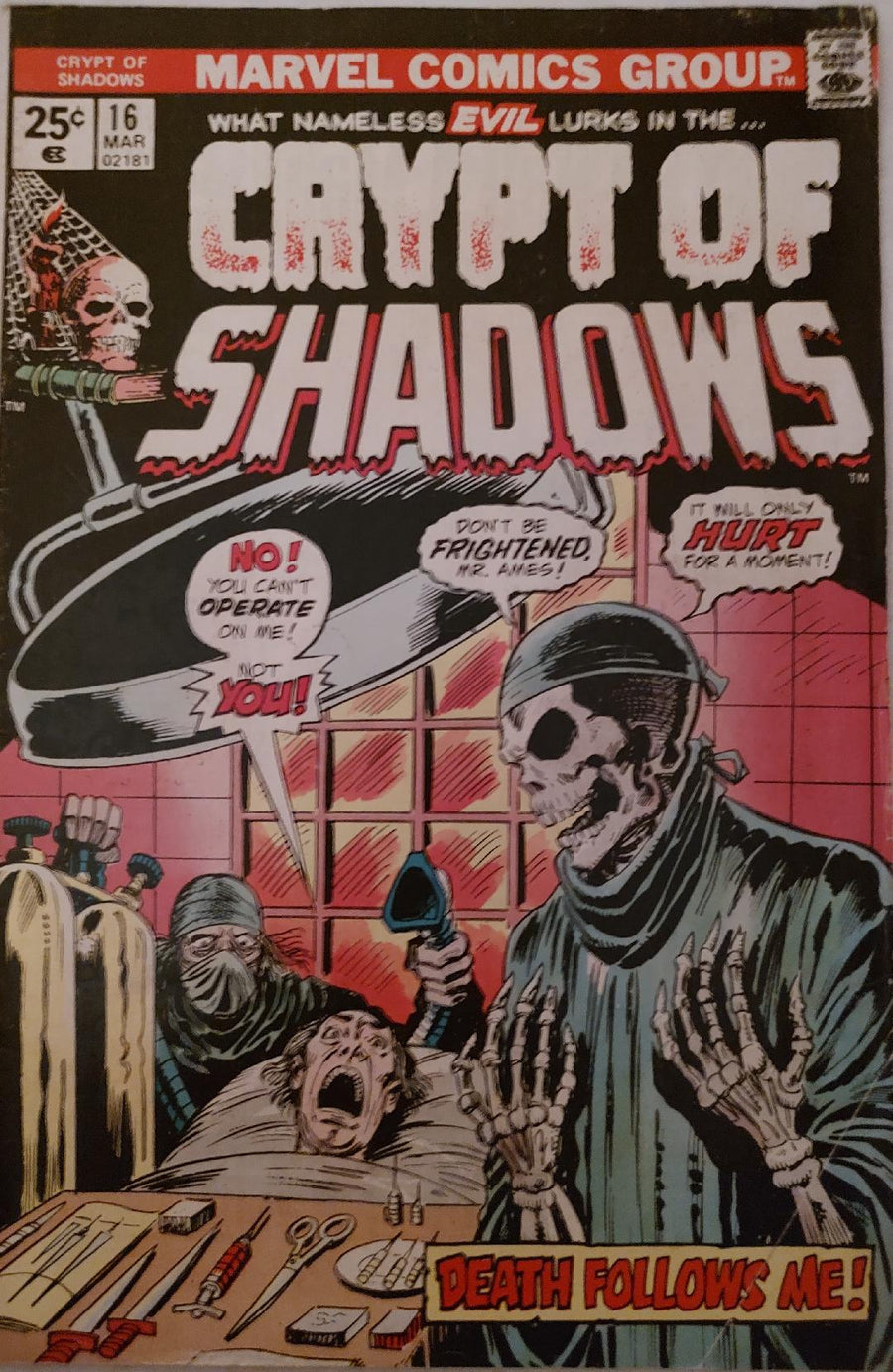 The Crypt of Shadows #16 Comic Book Cover