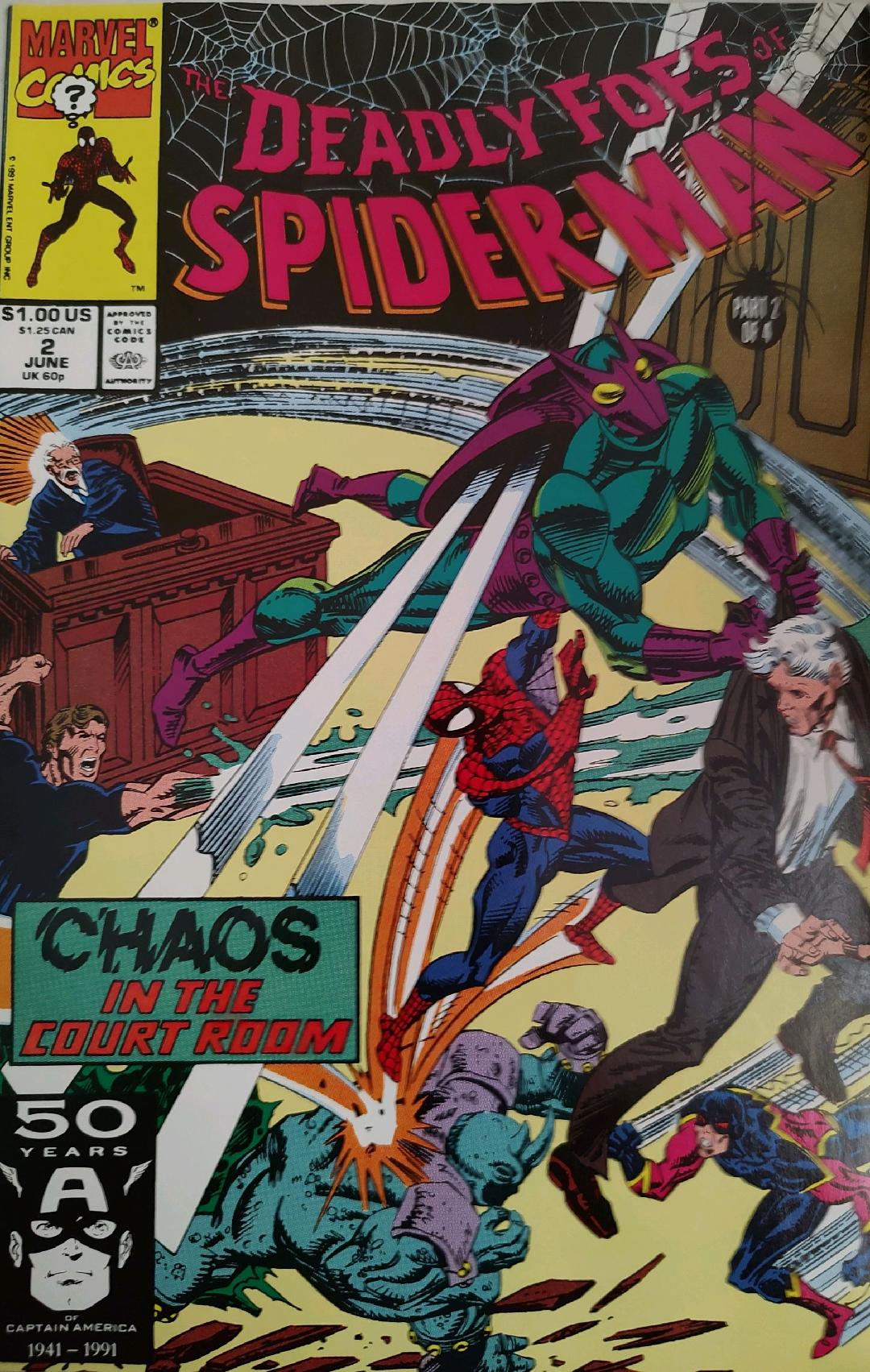 The Deadly Foes of Spiderman #2 Comic Book Cover