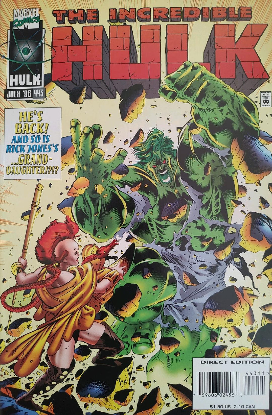 The Incredible Hulk #443 Comic Book Cover