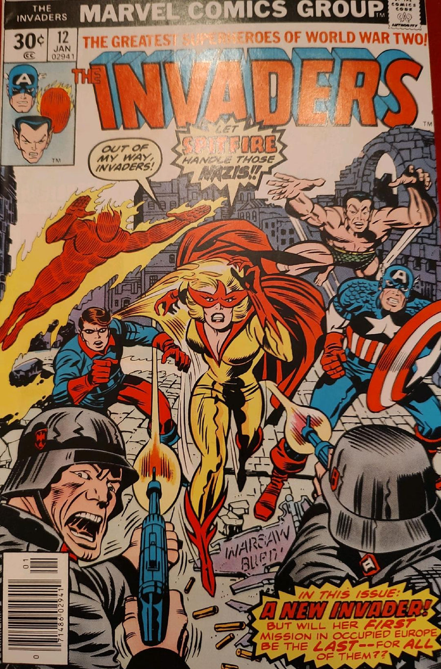 The Invaders #12 Comic Book Cover