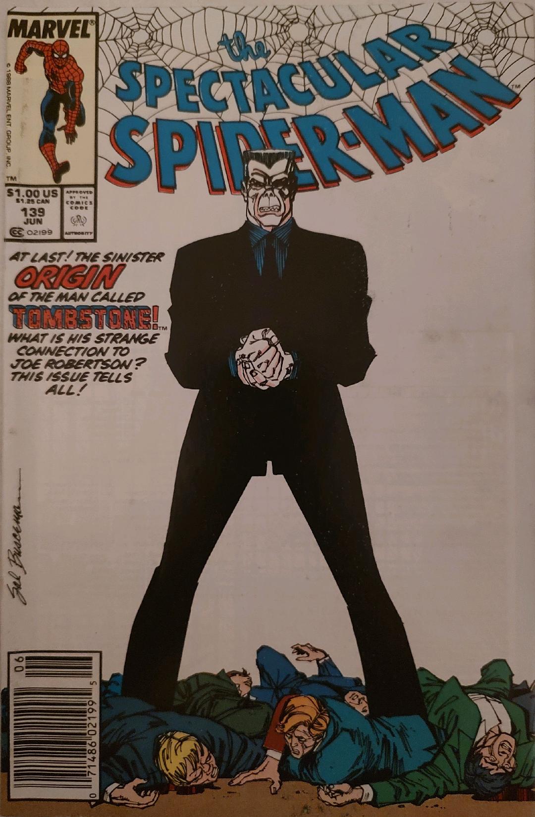 The Spectacular Spiderman #139 Comic Book Cover