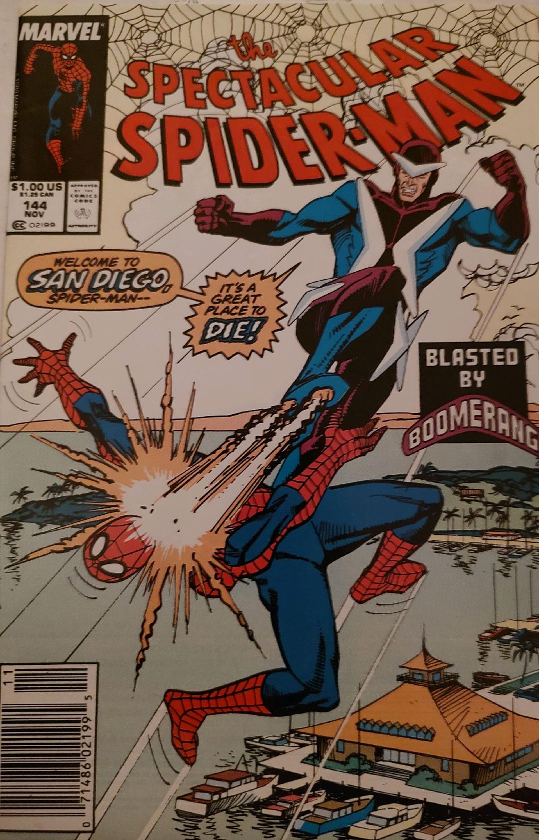 The Spectacular Spiderman #144 Comic Book Cover