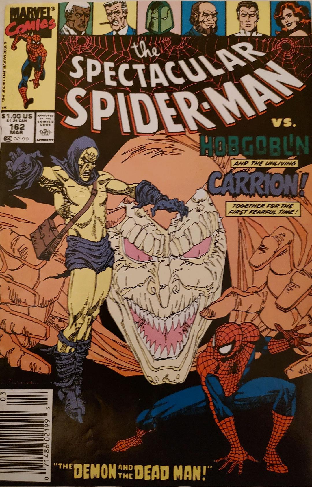 The Spectacular Spiderman #162 Comic Book Cover