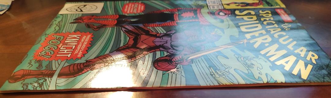 The Spectacular Spiderman #166 Comic Book Side Binder View