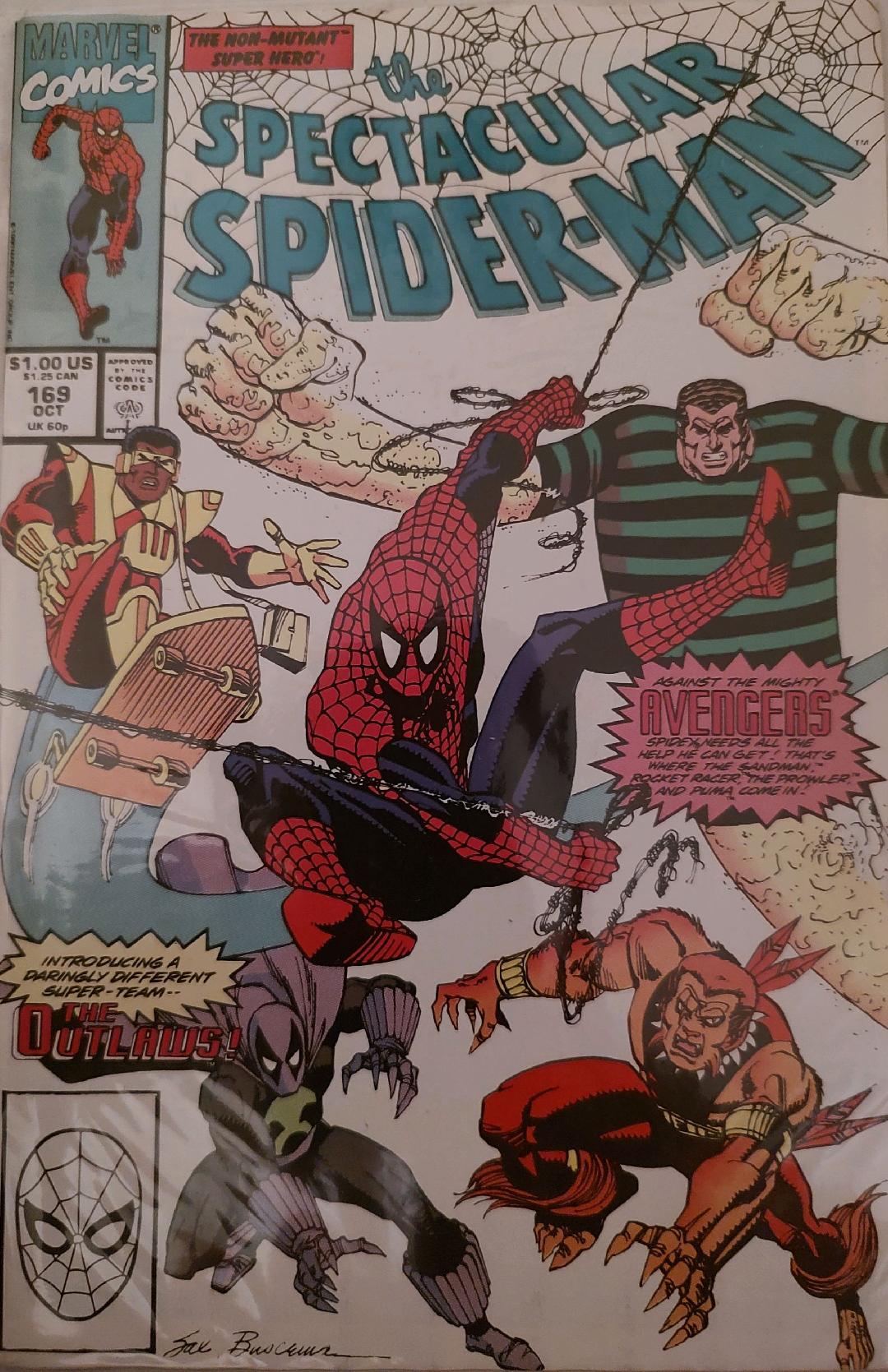 The Spectacular Spiderman #169 Comic Book Cover