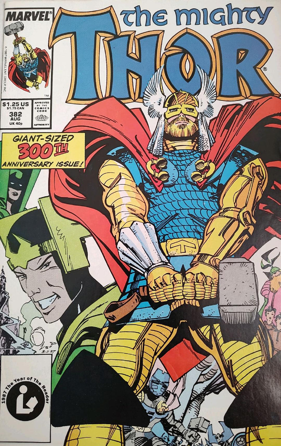 Thor #382 (The Mighty) Comic Book Cover