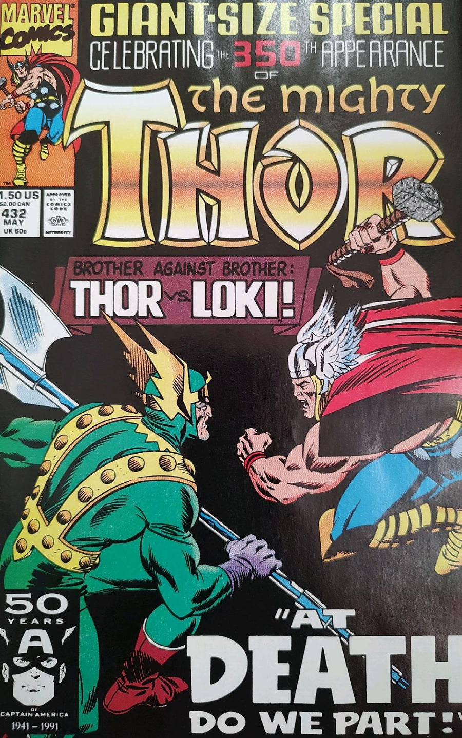 Thor #432 (The Mighty) Comic Book Cover