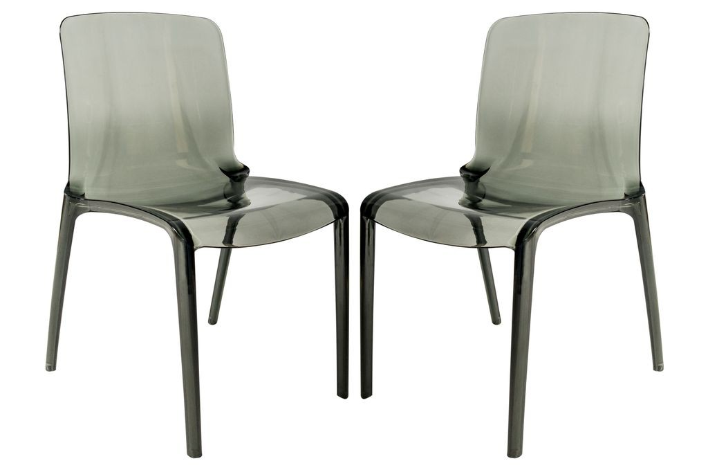 LeisureMod Murray Modern Dining Chair, Set of 2 Black Together.