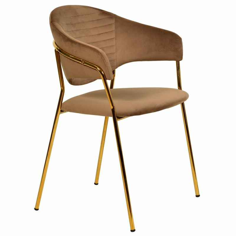 LeisureMod Bella Collection Modern Dining Chair in Brown