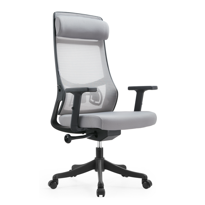 LeisureMod Office Dale Series Office Task Chair in Light Grey