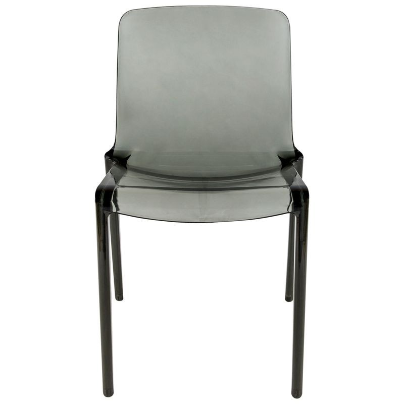 LeisureMod Murray Modern Dining Chair Black Front View.
