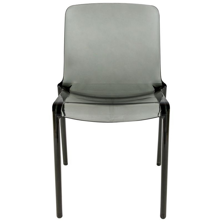 LeisureMod Murray Modern Dining Chair Black Front View.