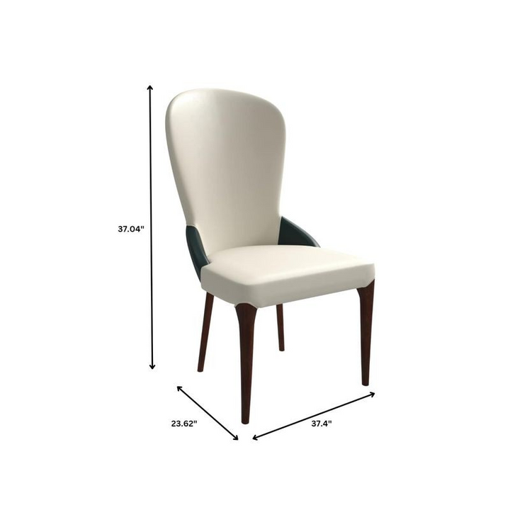 Chair with dimensions labeled on a white background.