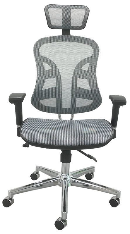 Silver Gray Trendflex Ergonomic Chair Front