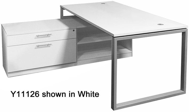 TrendSpaces Layered L-Desk White