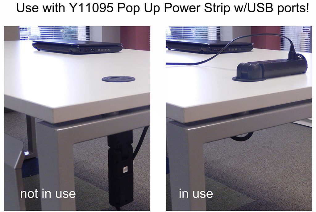 TrendSpaces Layered L-Desk Power Supply