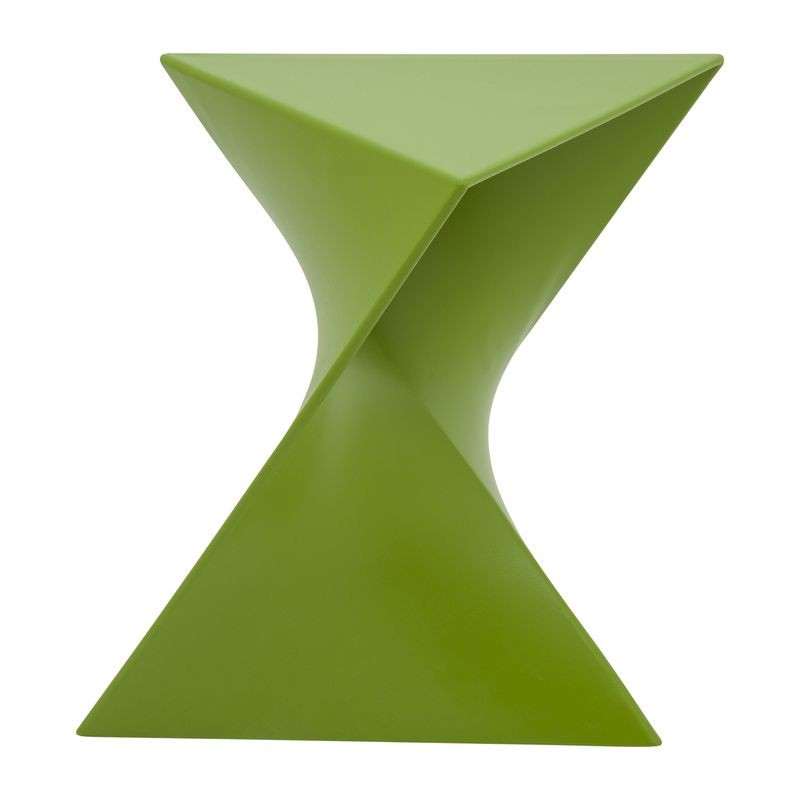 LeisureMod Randolph Modern Side Table Set of 2 Green Front
