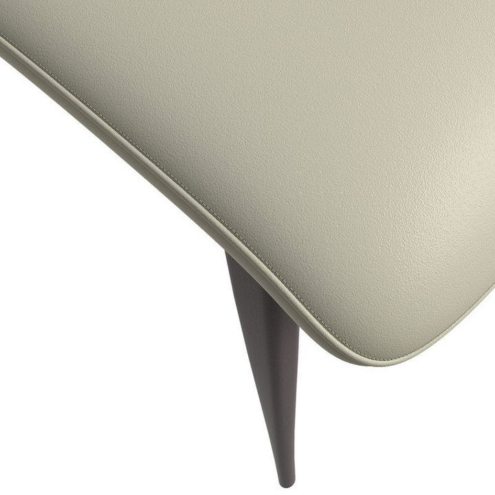 LeisureMod Aspen Collection Modern Dining Chair in Light Grey Closeup.