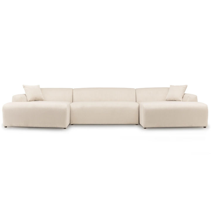Mar U-Shape Corner Sofa Cream Corduroy
