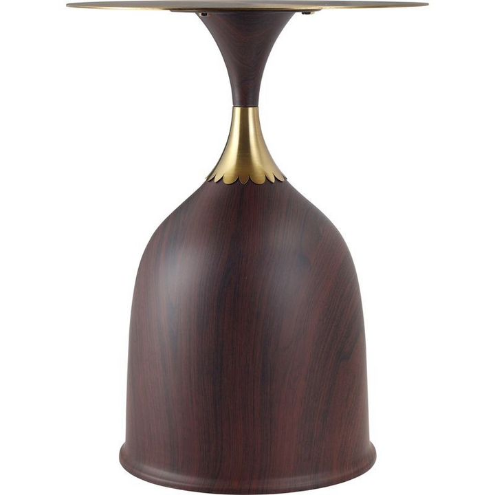 LeisureMod Oslo Collection Modern End Table in Wood Brown Side View.