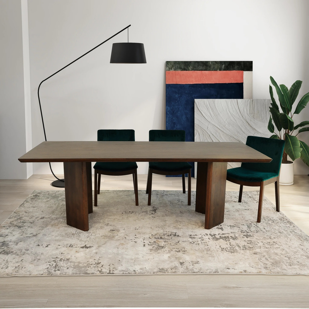 Alden Walnut Dining Table with Chairs.