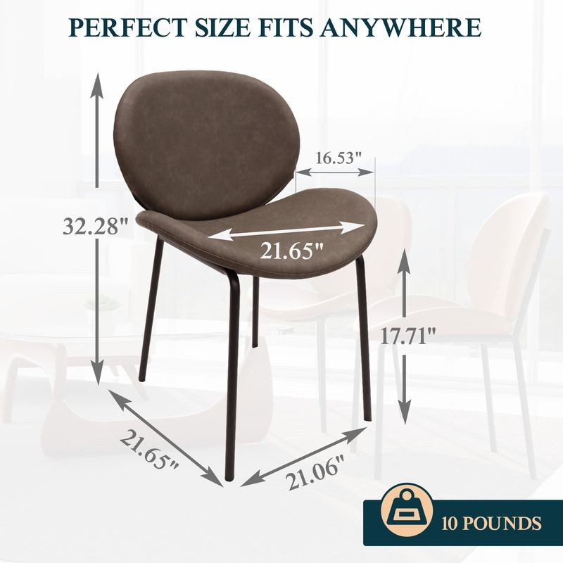 Chair with dimensions labeled on a white background.