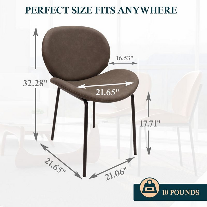 Chair with dimensions labeled on a white background.