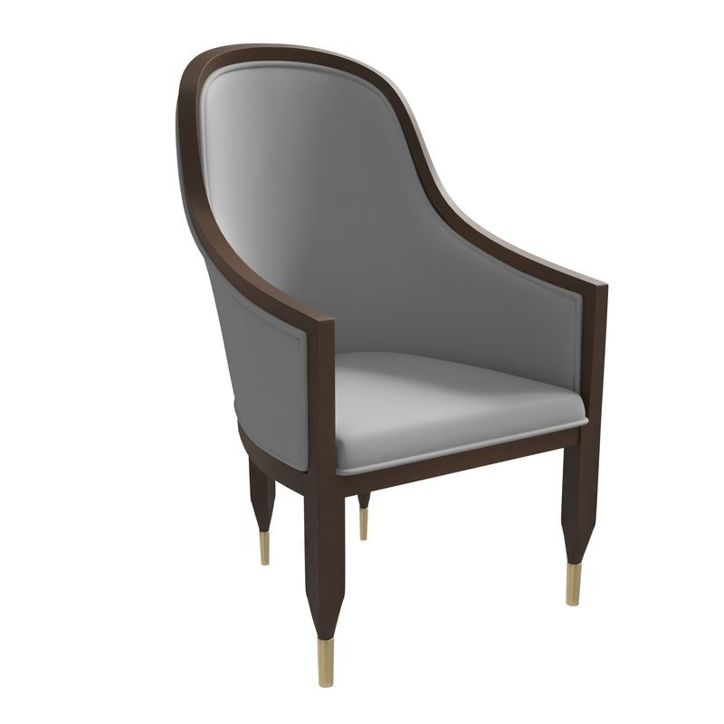 LeisureMod Belle Series Modern Dining Chair in Light Grey